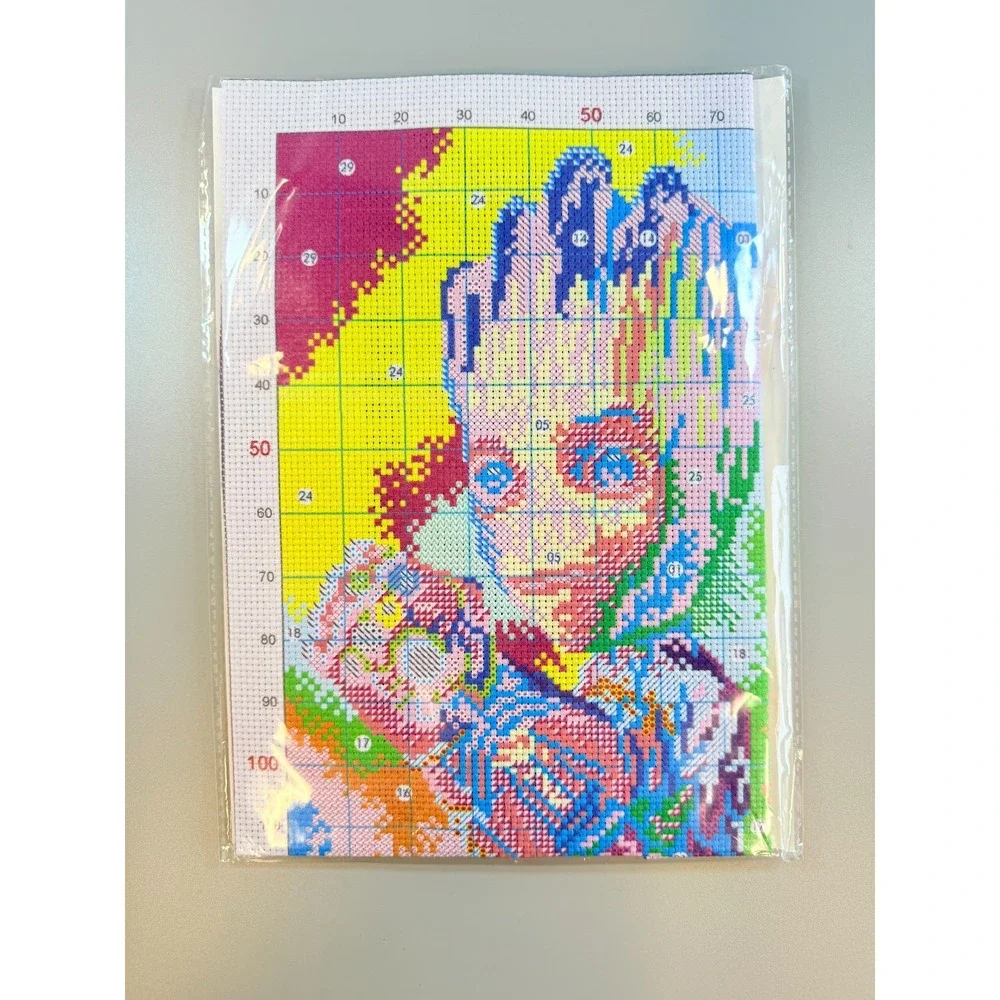 LWZAYS Cross Stitch Kit Baby Groot Yoda Lady & Tramp 25x35cm X035 X038 X040 New